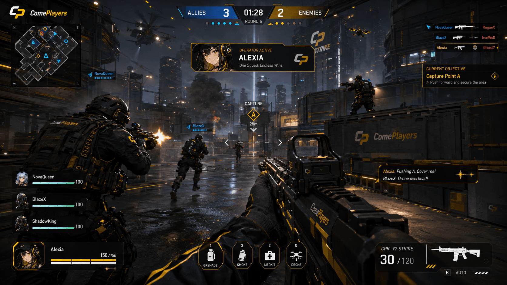 ComePlayers Strike first-person gameplay concept